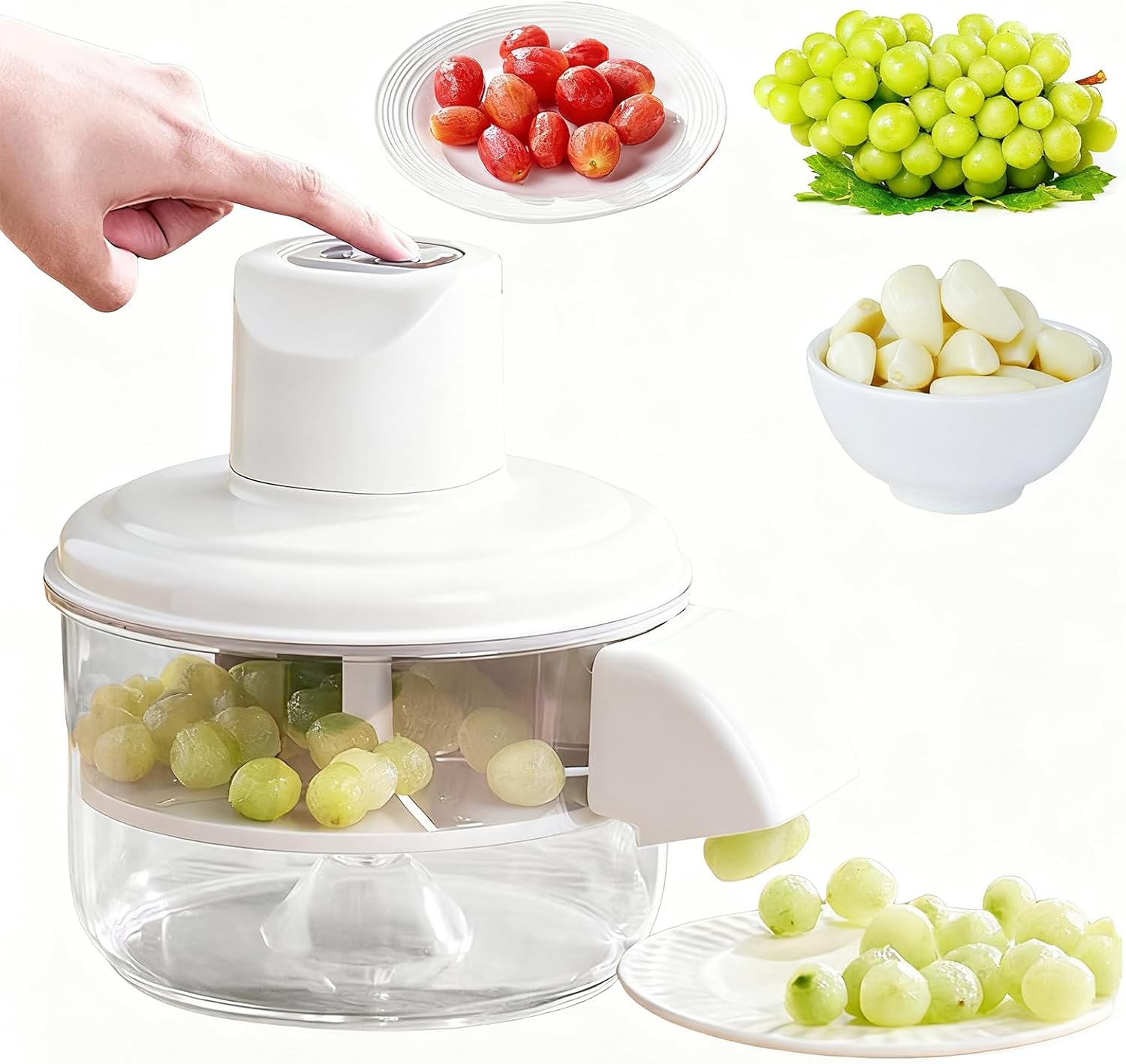 Electric Grape Peeler Machine (Rechargeable Garlic Peeler Skin Remover) Effortless Peeling for Garlic, Grape, Veggie – Time-Saving Tool for Home & Commercial Kitchens