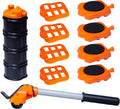 Heavy Duty Furniture Lifter 4 Appliance Roller Sliders with 660 lbs Load Capacity Wheels + Adjustable Height Lifting Tool Lever Suitable for Safe and Easy Moving of Couches Sofas Refrigerators + More